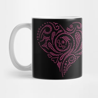 Heart rhinestone style Mug